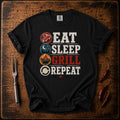Eat Sleep Grill Repeat T-shirt