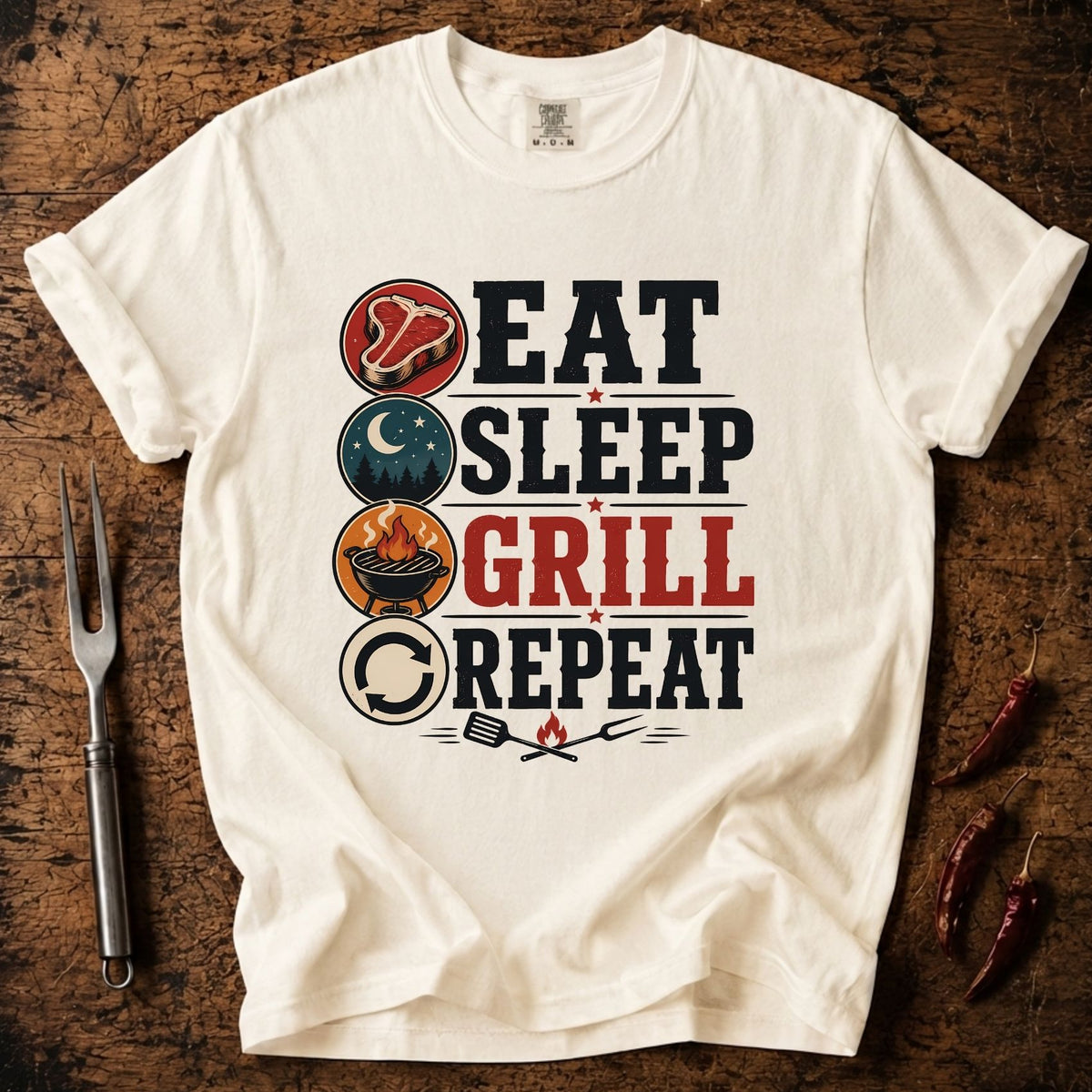 Eat Sleep Grill Repeat T-shirt